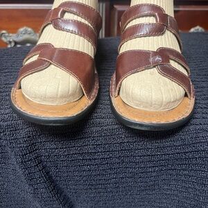 Josef Seibel Rich Brown Men's Leather Sandals